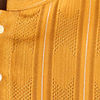 Mustard Cotton Short Kurta with Textured Stripes